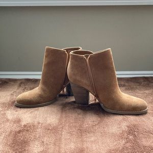 Guess Suede Heeled Booties - size 6
